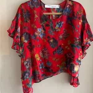 IRO silk floral blouse